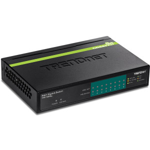TRENDnet TPE-TG80g 8-Port Unmanaged Gigabit Ethernet PoE+ Switch, GREENnet technology, 123W PoE budget